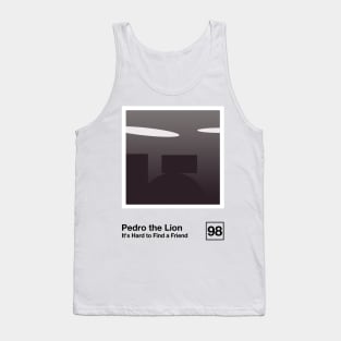 It's Hard To Find A Friend / Minimalist Graphic Artwork Design Tank Top